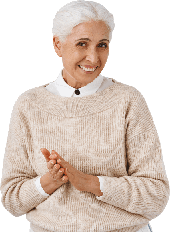Smiling elderly woman